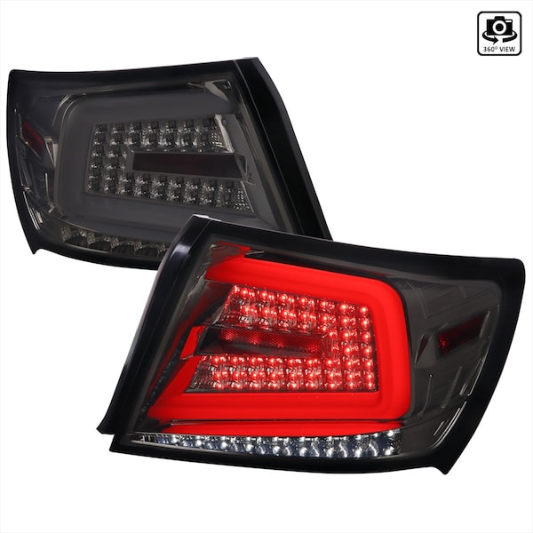 Spec-D Tuning SEDAN LED LIGHT BAR CHROME HOUSING AND SMOKED LENS, 2PK LT-WRX084GLED-SQ-TM - main